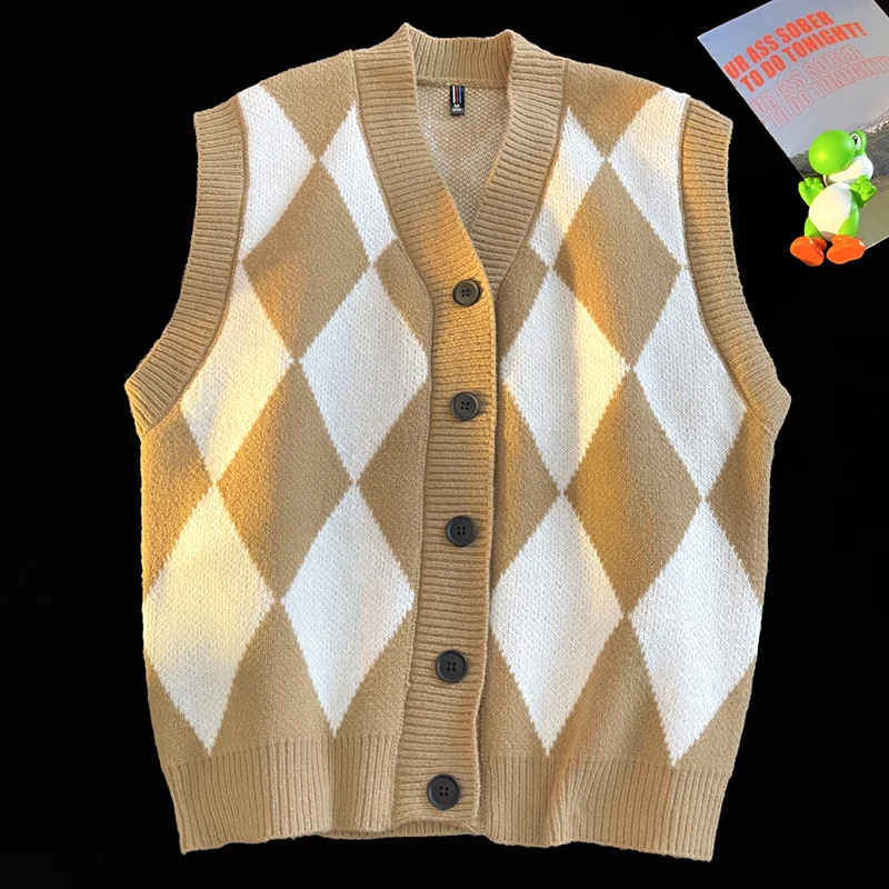 Men's Autumn and Winter New Sweater Vest Fashion Brand High Quality Knitwear Casual Comfort Daily Loose Men's Sweater 3