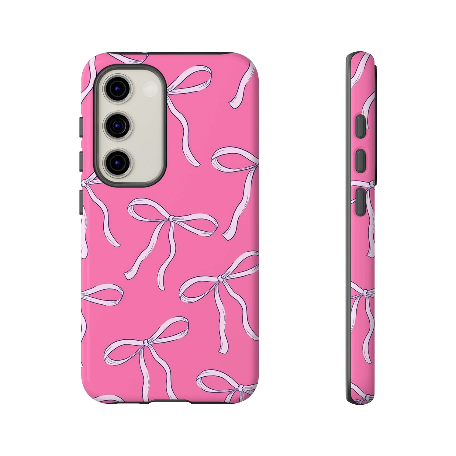 Charming Pink Bow Accent Phone Case