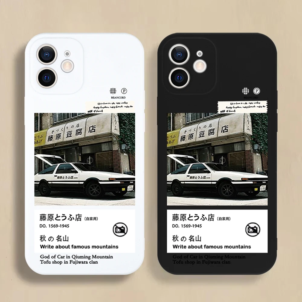 Japan Classic Comic Initial D JDM AE86 Handyhülle für iPhone 16 15 14 13 12 11 Pro Max Mini X XS XR SE 7 8 Plus stoßfeste Abdeckung