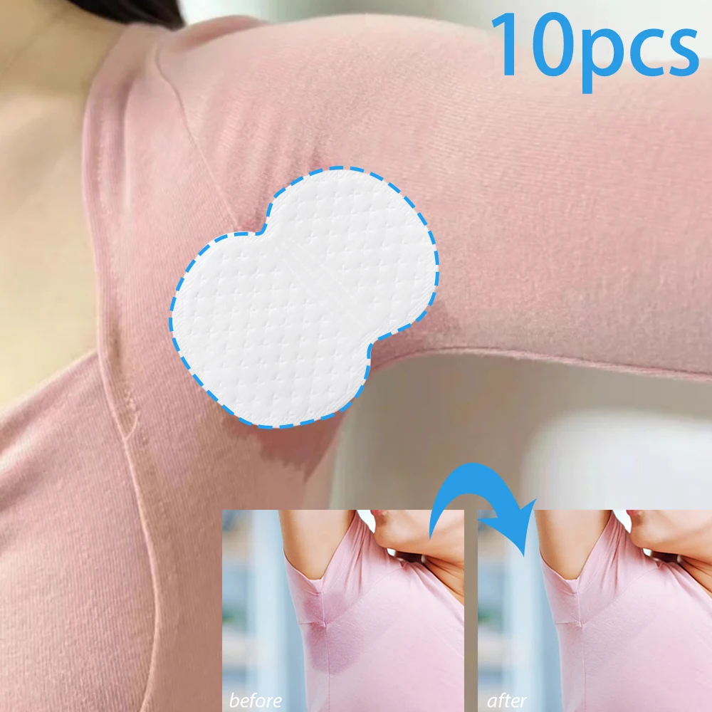 

Disposable Underarm Sweat Patch 10Pcs Clothing Perspiration Deodorant Pads Invisible Breathable Armpit Care Sweat Absorbent Pad