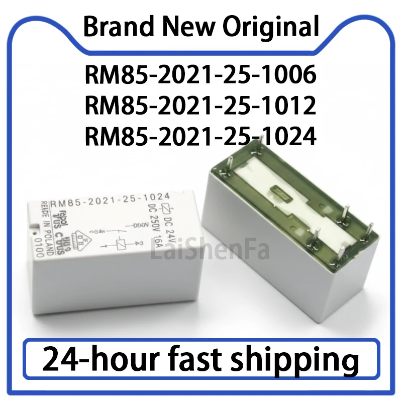 Relpol RM85-5021-25-1012 Relais, SPST-NO, 12V DC, 16A/250V AC, Für PCB-Montage