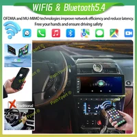 12.3+8.8"Car Radio For Maserati Quattroporte 2004-2012 LCD Air Conditioning Screen Multimedia Player Android15 BT WiFi Carplay 3