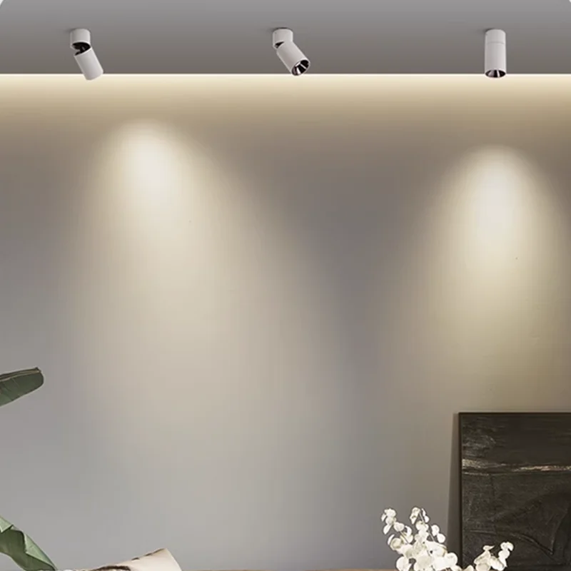 Description Picture 2 of itemCRI98 Surface Mounted Folding and Rotating LED Downlight 9W12W15W20W24W Dimmable COB Ceiling Lamp Anti Glare Spotlight AC90-260V