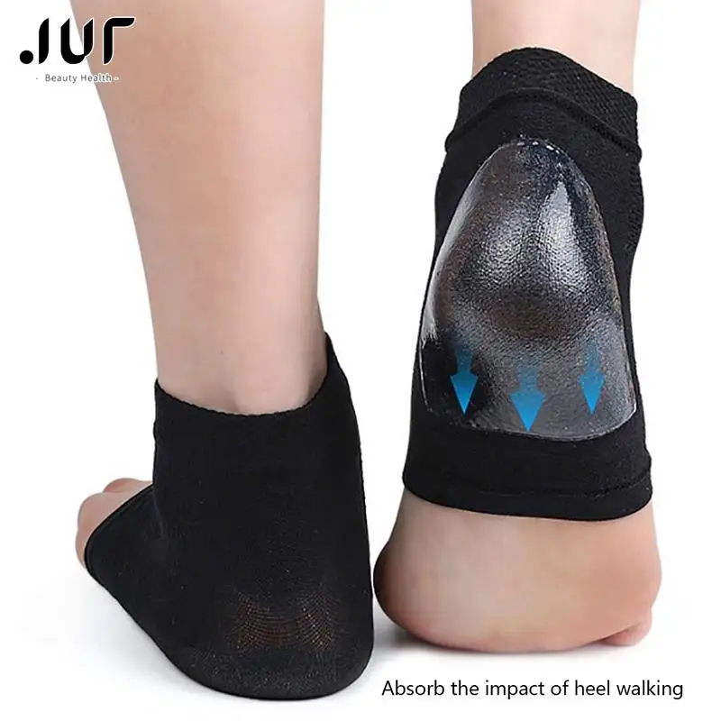 Gel Silicone Heel Protector Sleeve Heel Pads Heel Cups Plantar Fasciitis Support Feet Care Skin Repair Cushion Half-yard Socks forefoot pad ankle repair silicone pad crossbow collapse support pad patella pad