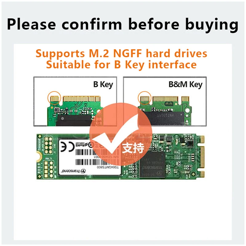 Ngff Disco Rígido Externo M.2 Estado Sólido 5gbps Ssd Refrigeração Caixa de Metal Usb3.0 pc para 2230 2242 2260 2280 Móvel Hdd Gabinete - Imagem 5