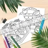Picture Book Coloring Book - Cute Little Shops, Easy Coloring Doodles, 24 Pages of Fun and Creativity 5