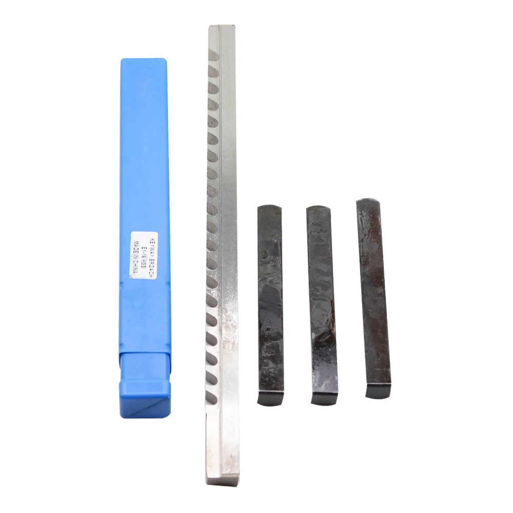 18mm E Push-Type Keyway Broach Metric Sized HSS Broach Cutting Tool knife with 3pcs Shims for CNC Machine