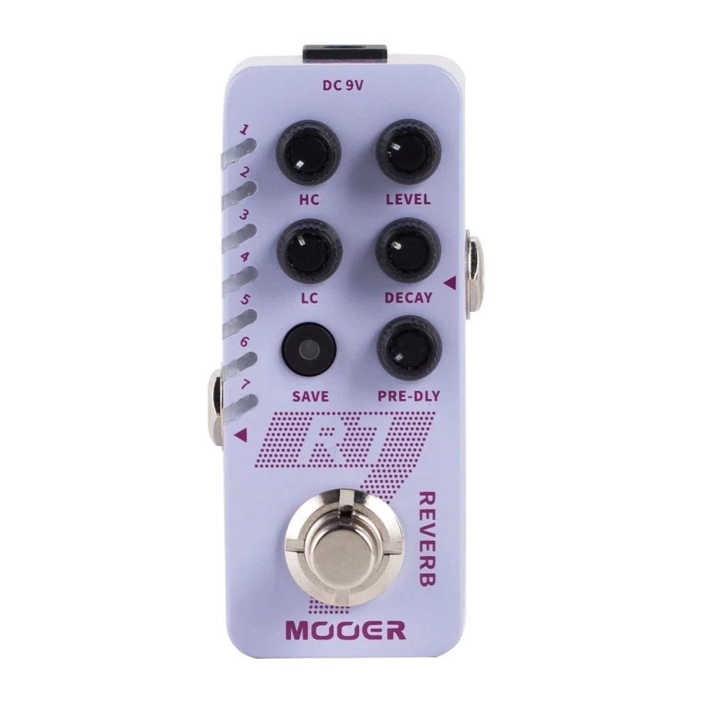 

Mooer M705 R7 Digital Reverb Guitar Effect Pedal 7 Classic Reverb Effects "Trail On" Function Buffer Bypass New Micro Series