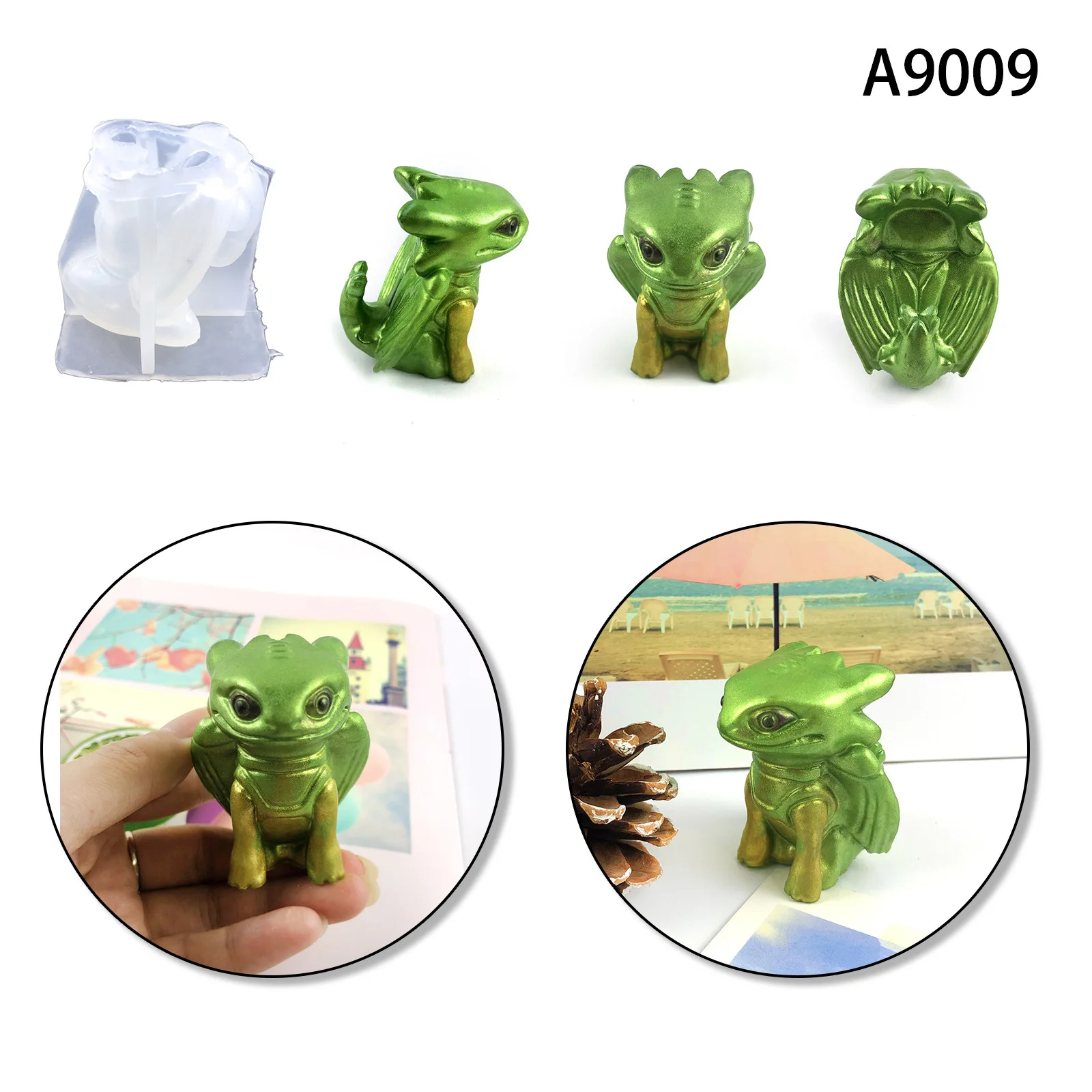 Toothless Dragon Silicone Mold for Handmade Candle Plaster Soap Epoxy