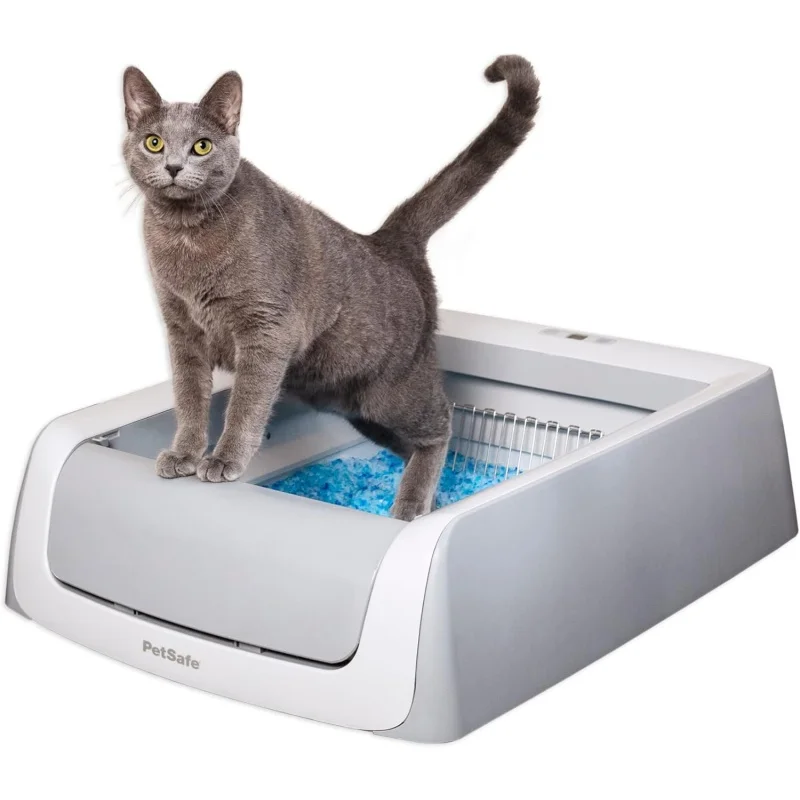 

PetSafe ScoopFree Crystal Pro самоочищающийся кошачий контейнер-никогда больше не лопастной наполнитель-Очистка без использования рук С одноразовым кристаллом
