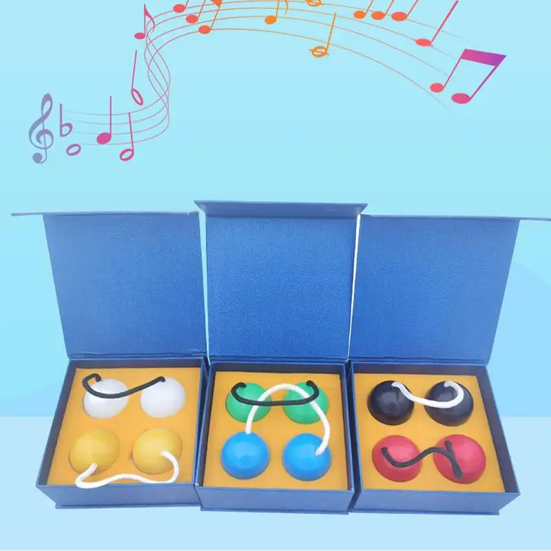 Asalato Shakers 2pcs Wooden Shakers Rhythmic Kashaka Sand Ball Beginners Percussion Instrument Kashaka Sand Ball For Music Class