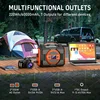 Power Station 220Wh & 60W Portable Solar Panels, 110V/300W Backup Battery Lithium with AC Outlets, DC, USB QC3.0 3