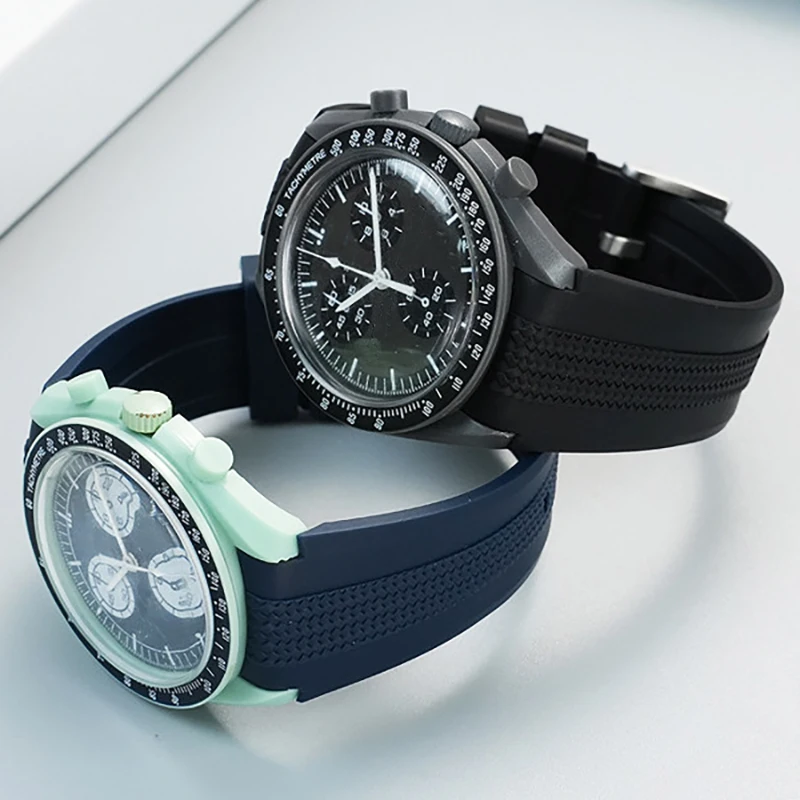 Enhanced Silicone Watch Strap: Curved End, 20mm Quick Release, Sport Waterproof Rubber Bracelet