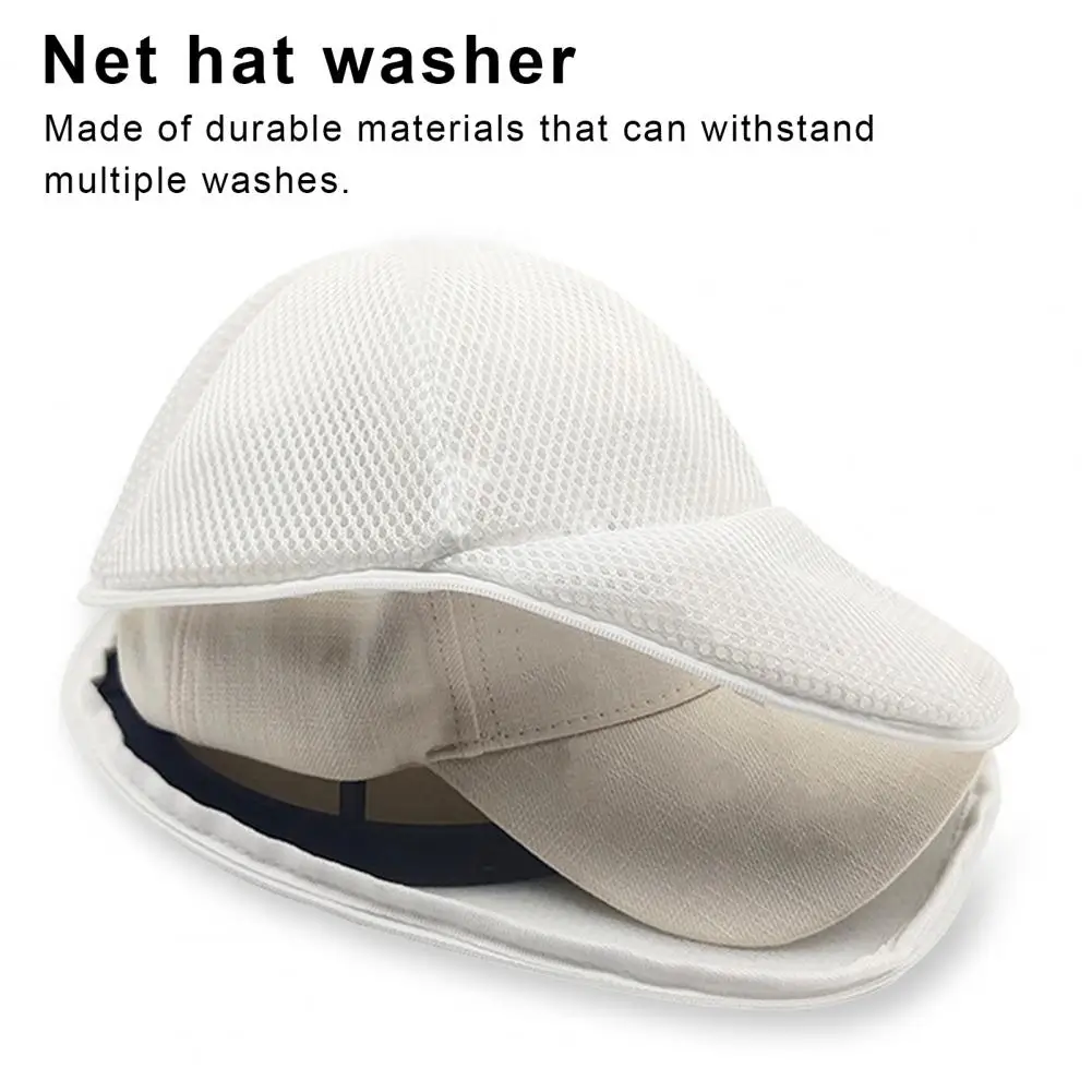 Hat Washer Cage Baseball Cap Washer Cage Reusable Mesh Tool with Zipper Hat Washing Frame for Multifunctional Use Tool