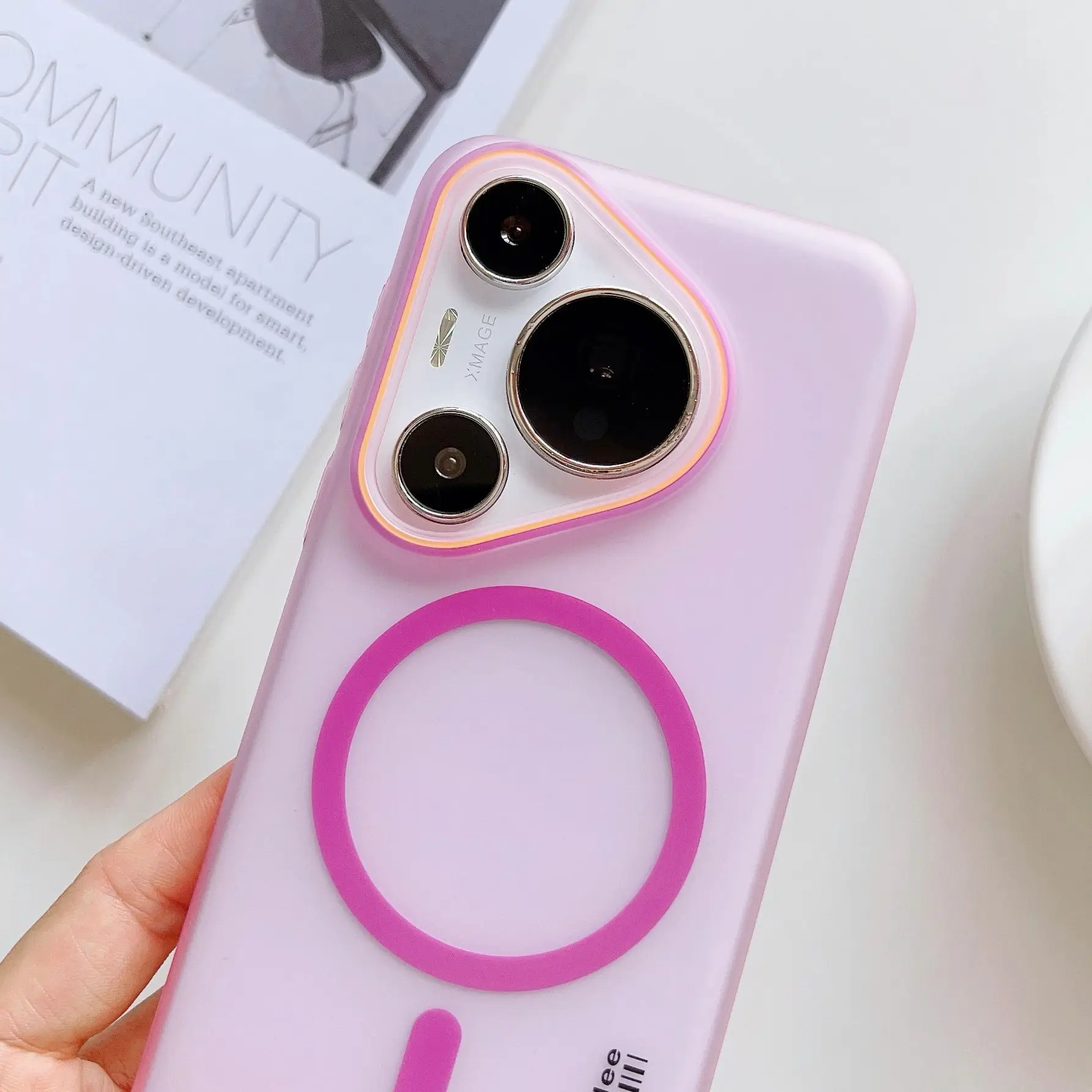 Ultra-Thin Frosted Magnetic Case - Trendy Hard Translucent PC Cover