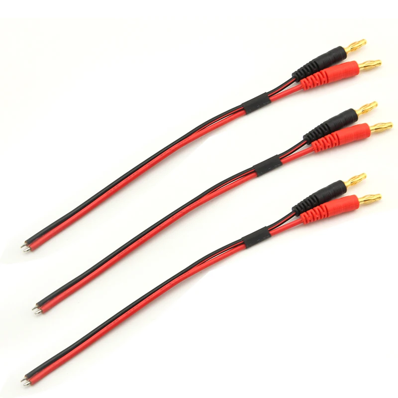 4.0 Banana Plug Balance Charge Cable 20cm Silicone Wire for RC