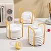 Retractable Vertical Desktop Bowl Holder Kitchen Dish Plate Drying Organizer Drain Water Cup Shelf Cabinet Dishes Storage Rack 2
