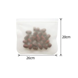 Eco - Friendly Reusable Silicone Food Storage and Preservation Bags (L(26x20cm))