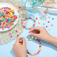 500pcs DIY Handmade Beaded Children's Toy Creative Loose Spacer Beads Crafts Making Bracelet Necklace Jewelry Kit Girl Toy Gift 2