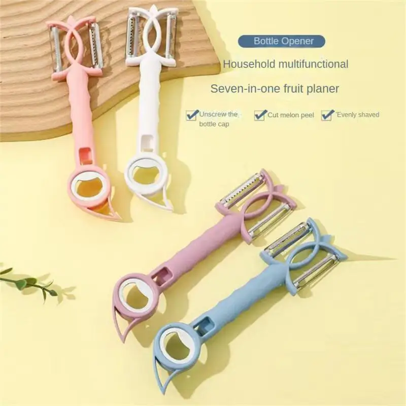 

Seven In One Peeler Beer Bottle Opener Multifunctional Bottle Opener Safety Can Opener Home Kitchen Easy To Use Tools