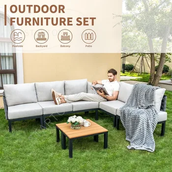 All-Weather Metal Outdoor Sectional Sofa Set 1