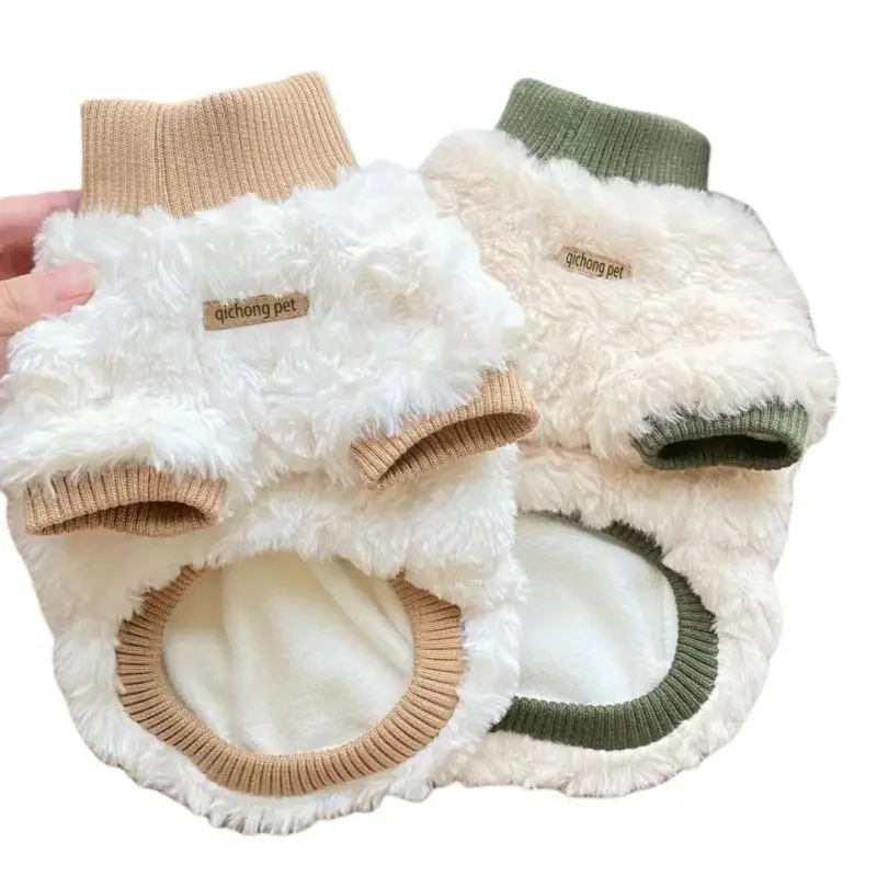 

Pet Warm Clothes Soft Fleece Thicker Hoodie Coat Simplicity Dogs Clothing Autumn Winter Fashion Boy Girl Cats Costume Chihuahua