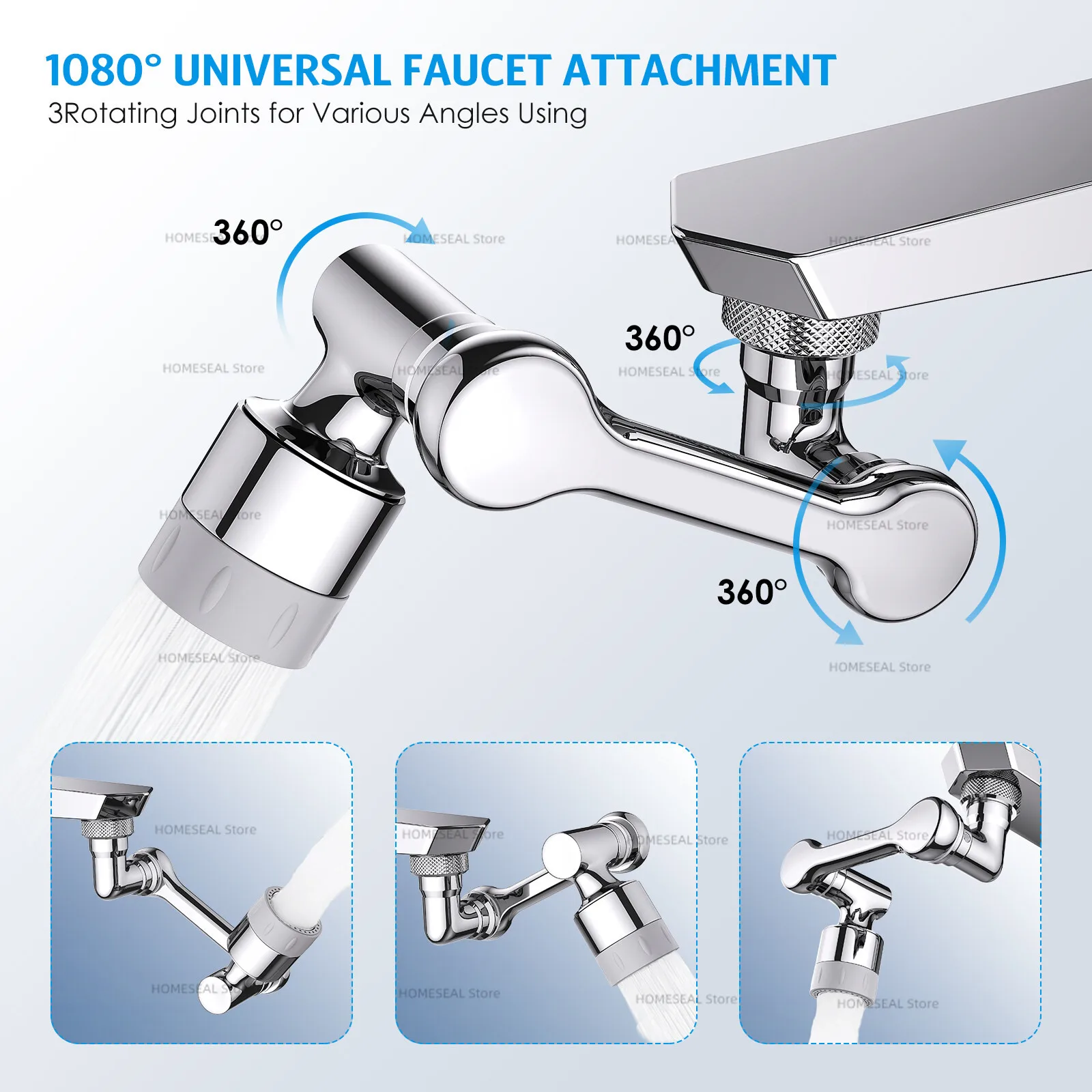 Metal Copper 1080&deg; Rotation Faucet Aerator Extender Anti Splash Filter Faucets Bubbler Nozzle Kitchen Saving Water Sprayer kitchen faucet extender kitchen faucet spray head