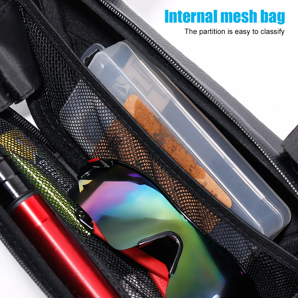 RZAHUAHU Universal Electric Bike Hanging Bag Motorcycle Side Bags EVA Hard Shell Waterproof Mountain Bike Frame Triangle Pouch