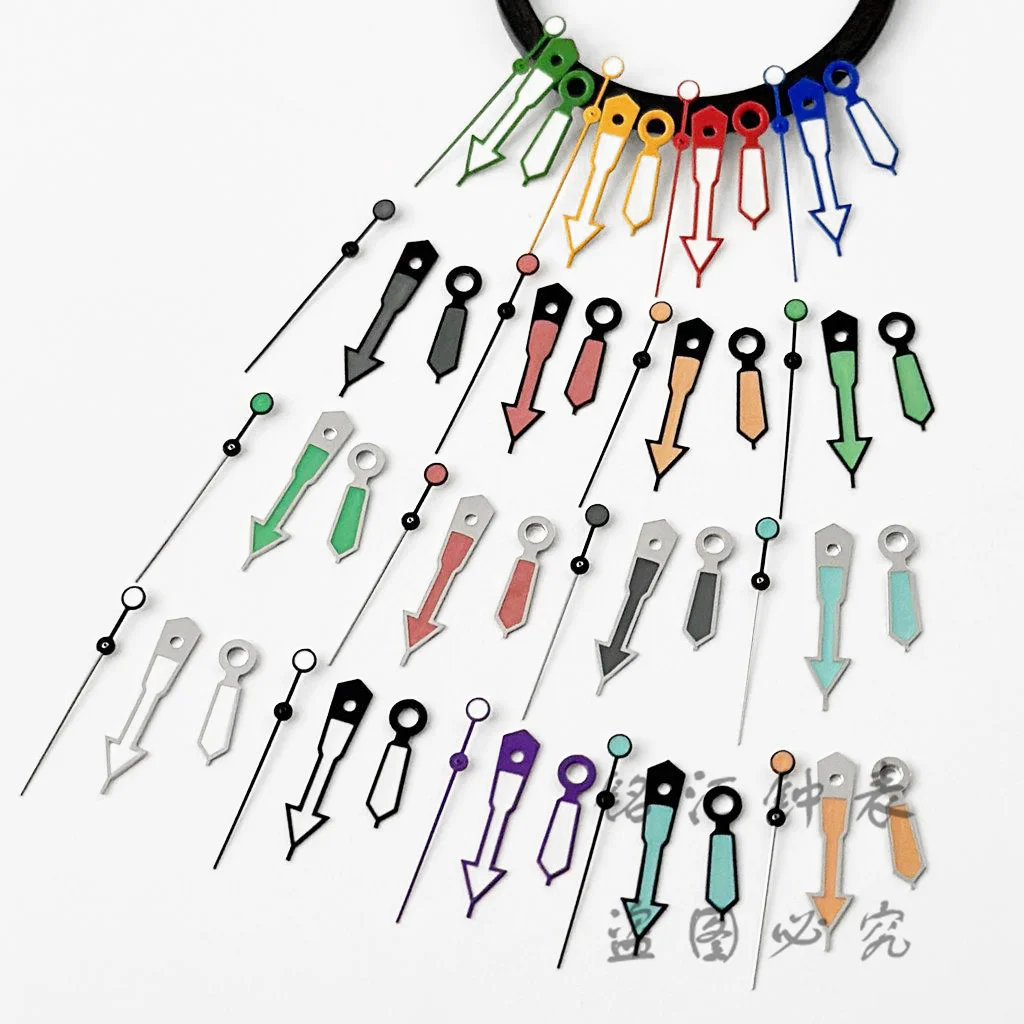 Watch Accessories NH35 Hands Green Red Silver Gold Blue Purple Orange Watch Hands Green Luminous For NH35/NH36/4R/7S Movement Watches Pointers