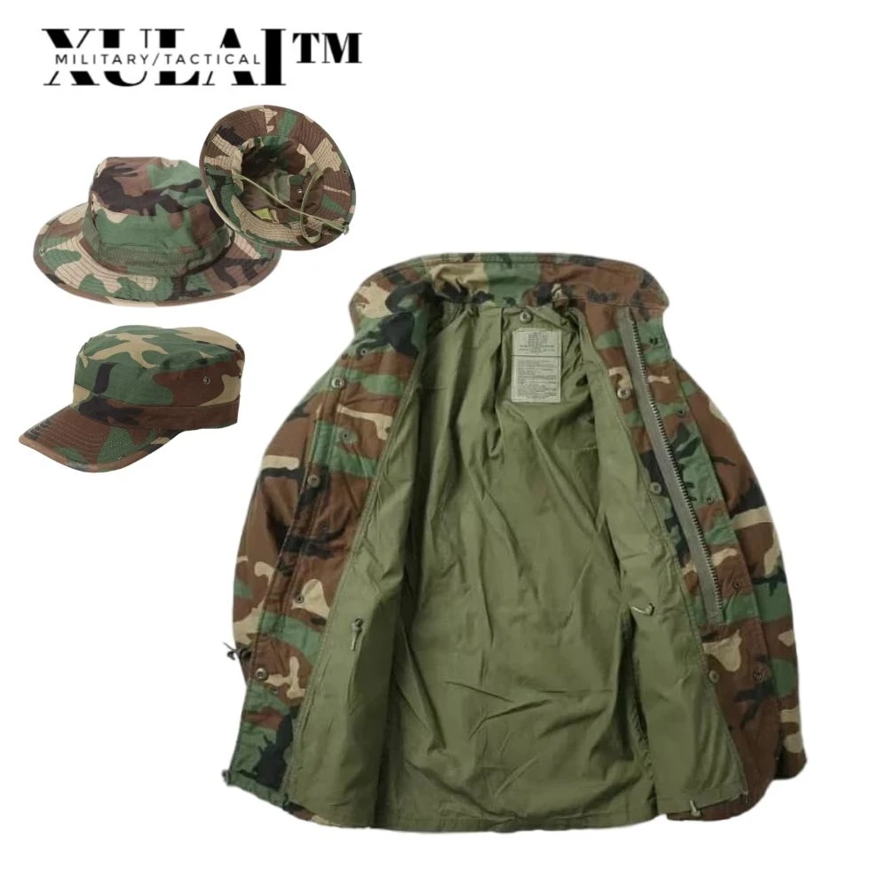 Wholesale military Jacket Woodland Derset Digital Camouflage M65 Field Jacket without Warm Detachable Inner бинокль konus woodland 10x42