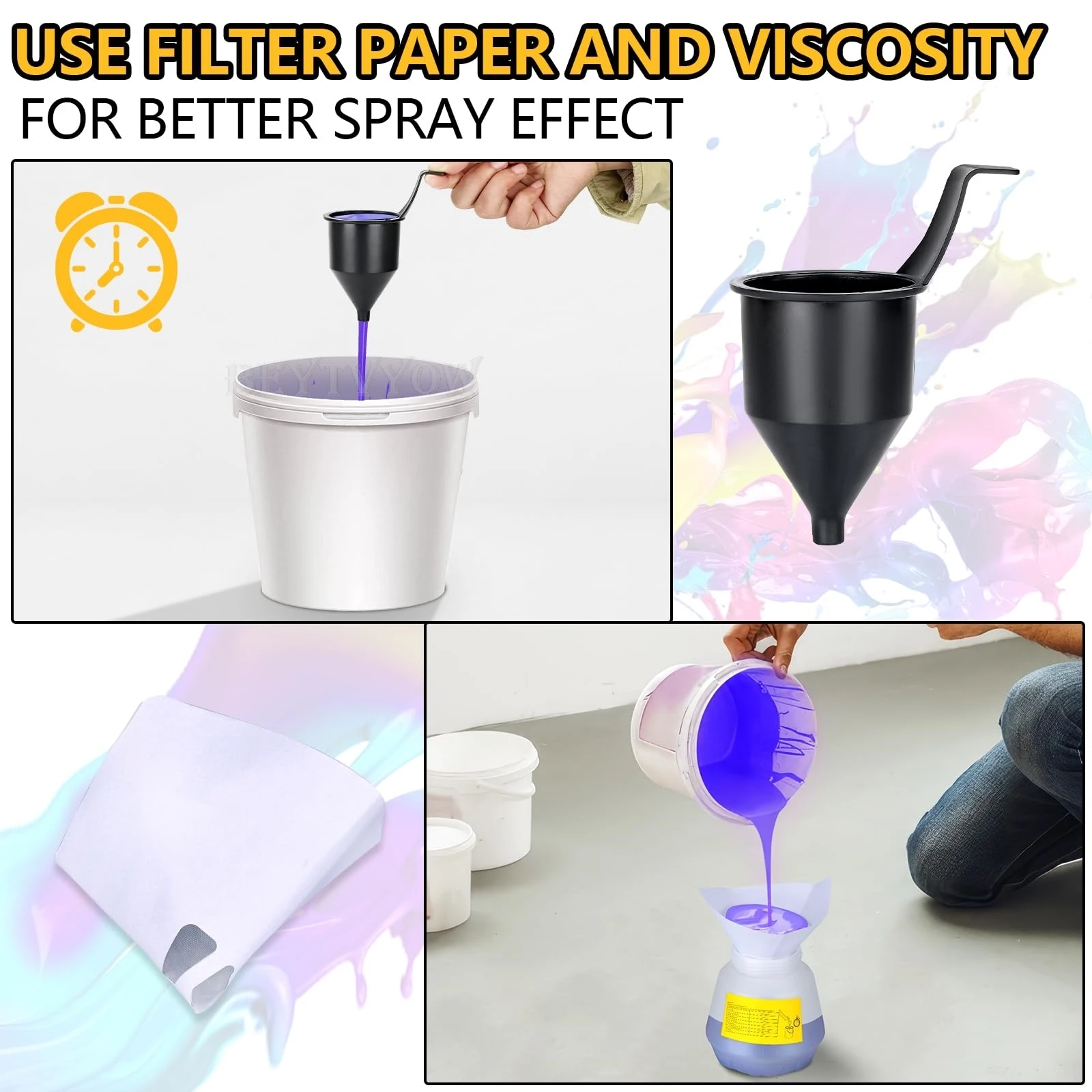 Cordless Paint Sprayer Compatible with Dewalt 20V Battery HVLP Spray Paint Gun B