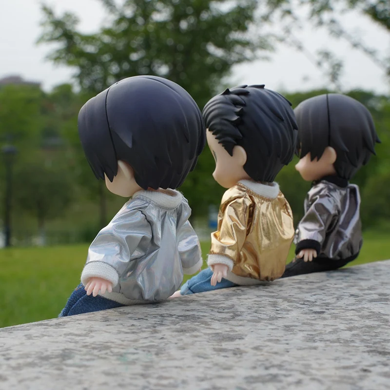 OB11 Baby Accessories Clothes for Baby Laser Bar Sets T-Shirts Jackets and Jeans Furniture for Dolls 1/12 Cool Anime Toys - 6