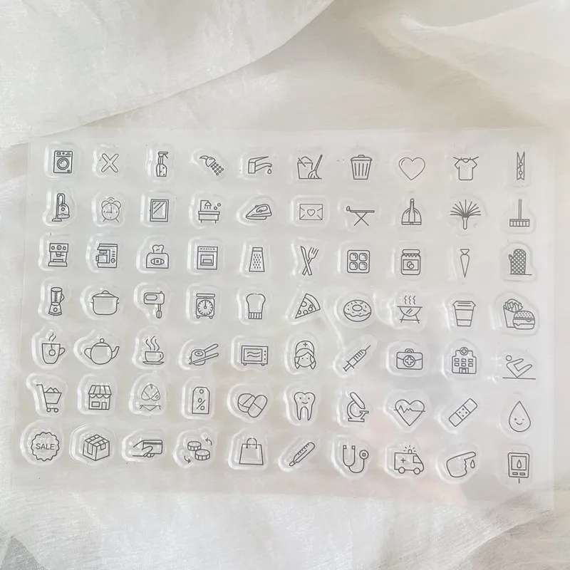 Clear Stamps small objects daily things clear stamp Transparent Silicone Stamp For Scrapbooking Photo Album Decoration seal stamp