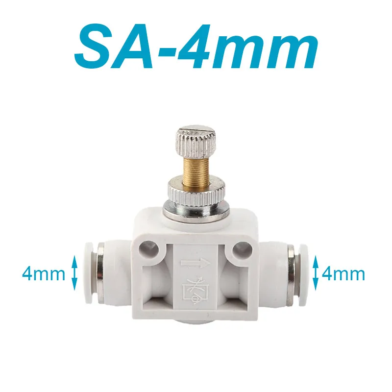 Pneumatic Throttle Valve Air Connector Fitting, Push-In Hose Plastic
