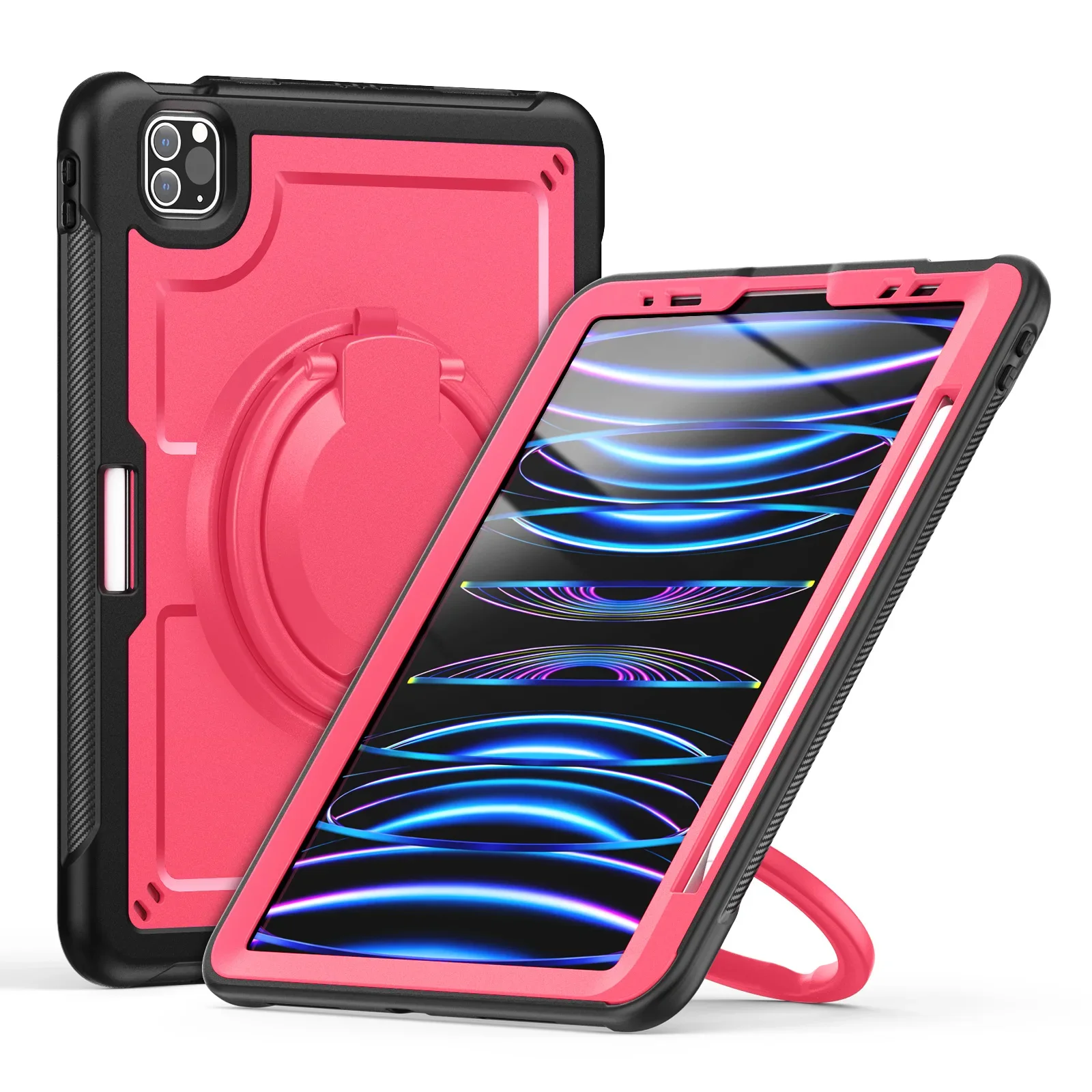 Universal 360° Rotating Shockproof Tablet Stand Case with Handle
