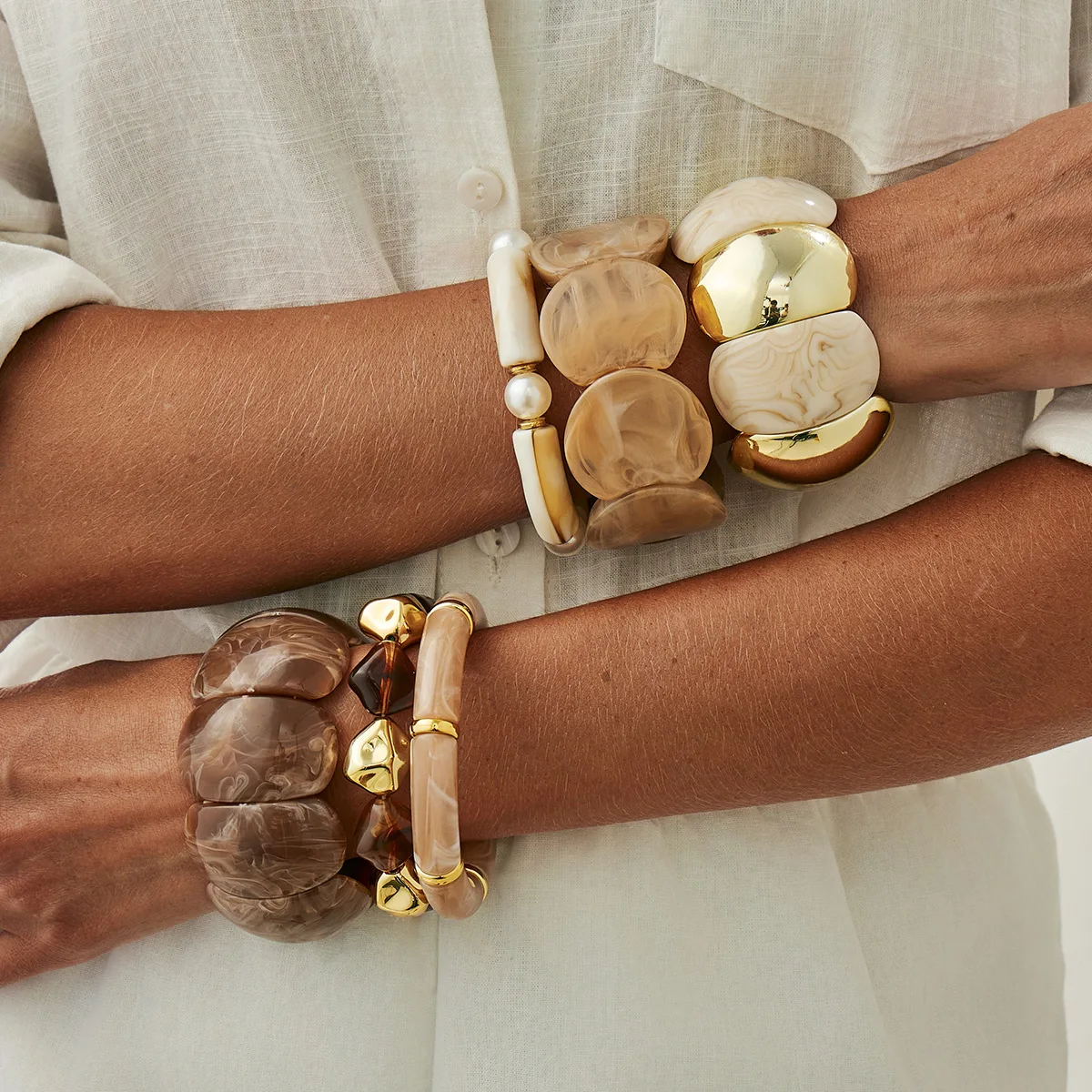 Elegant Beige Armbånd