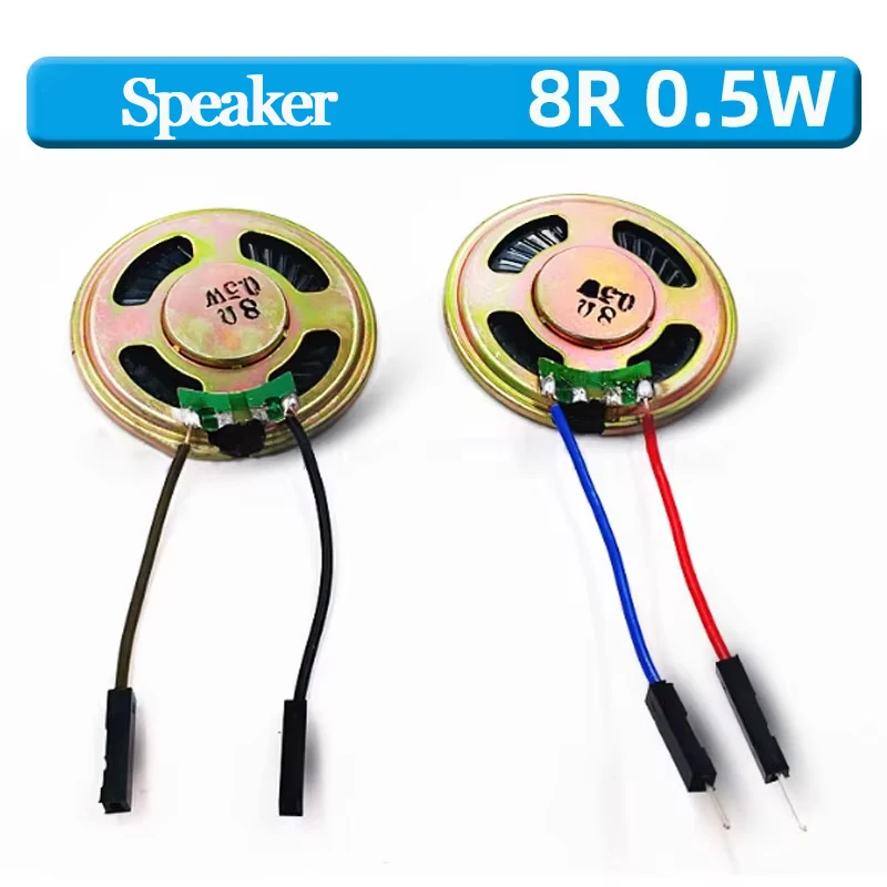 1PC 8 Ohm 8R 0.5W Speaker Electronic Dog Toy Horn Speaker Diameter 40mm Loudspeaker With Dupont Wire Male Female Plug