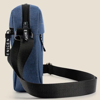 حقيبة كتف نايلون للرجال بلون سادة حقيبة كروس كاجوال وعصرية حقيبة ريترو أوروبية وأمريكية