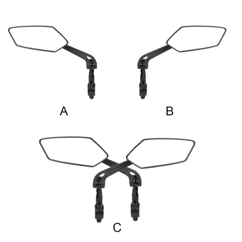 

Bicycle Rearview Mirror Wide Angle Cycling Flat Rear View Reflector Outdoor Back Lens Replacement Glass Right