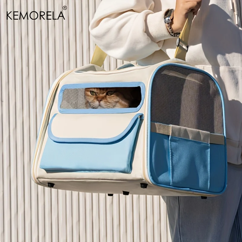 KEMORELA Breathable Pet Tote Shoulder Bag for Small Dogs And Cats Comfortable Outdoor Activity Pet Carrier with Handles