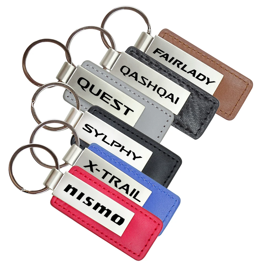 Portachiavi Emblema Auto Per Nissan Qashqai Np300 Fairlady Elgrand Dayz Cubo Cima Bluebird Armada Ariya Altima Portachiavi Accessori