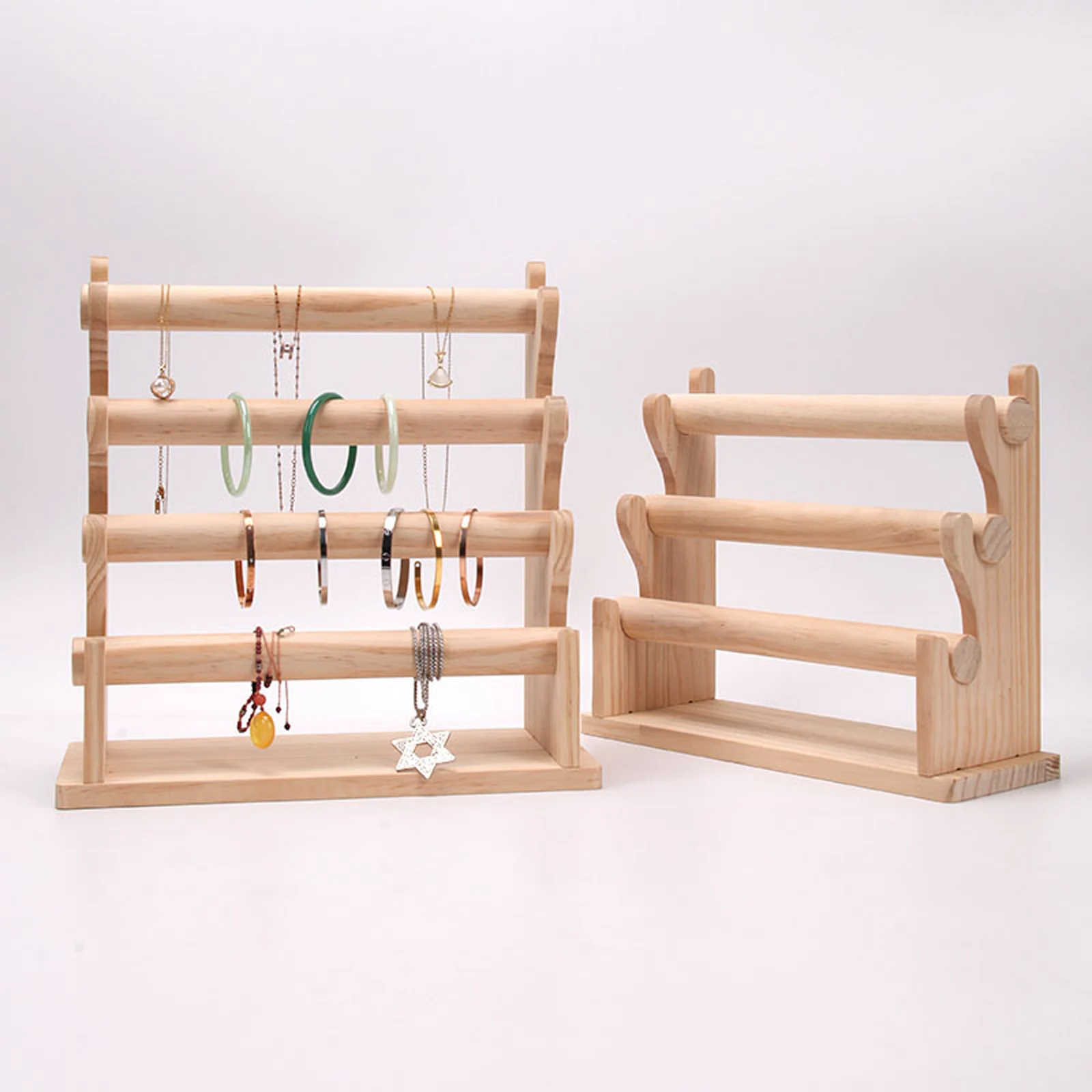 Elegant Bracelet Holder Removable Wristwatch Rack Stable Durable Multi Layer Stylish Wooden Display Stand Rack for Showcase