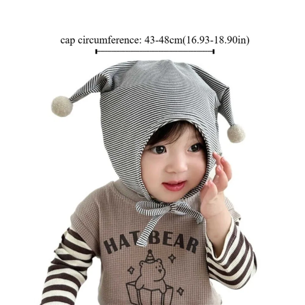 Korean Cute Baby Fetal Cap Soft Tie Strap Newborn Beanie Hat Cat Ear Sweet Infant Bonnet Hat Boys Girls