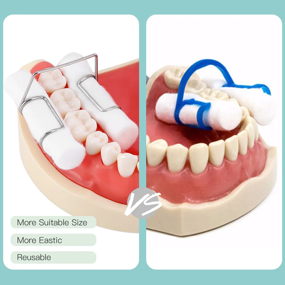 Pince porte-rouleau de coton dentaire en acier inoxydable, outil  orthodontique, fournitures de laboratoire ortho clinique, autoclavable, 4  pièces par boîte