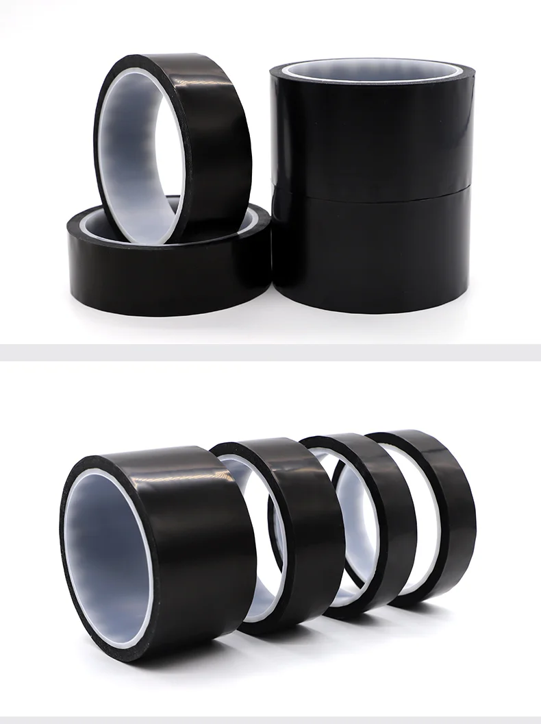 Schwarzes Kapton-Klebeband, isolierend, spannungsbeständig, matte Schattierung, hochtemperaturbeständiges Polyimid-Klebeband – Detail 4