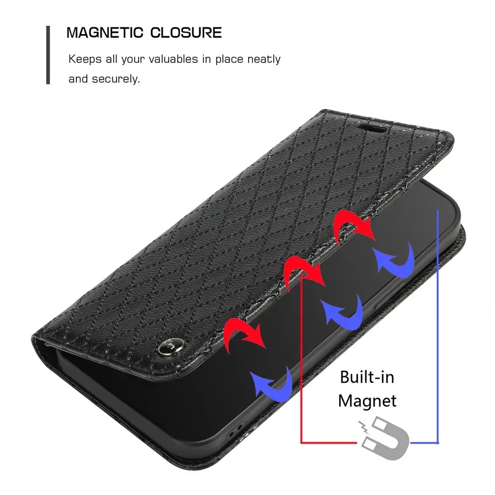 Premium Magnetic Leather Flip Case Wallet Cover