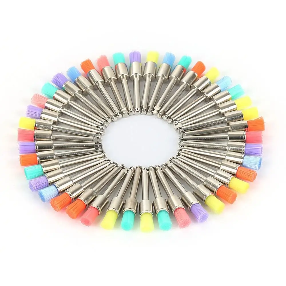Colorful Dental Polishing Brushes Nylon Bristle Latch Screw Type Polisher Accessory RA Shank Tooth Polishing Brushes Dental Care
