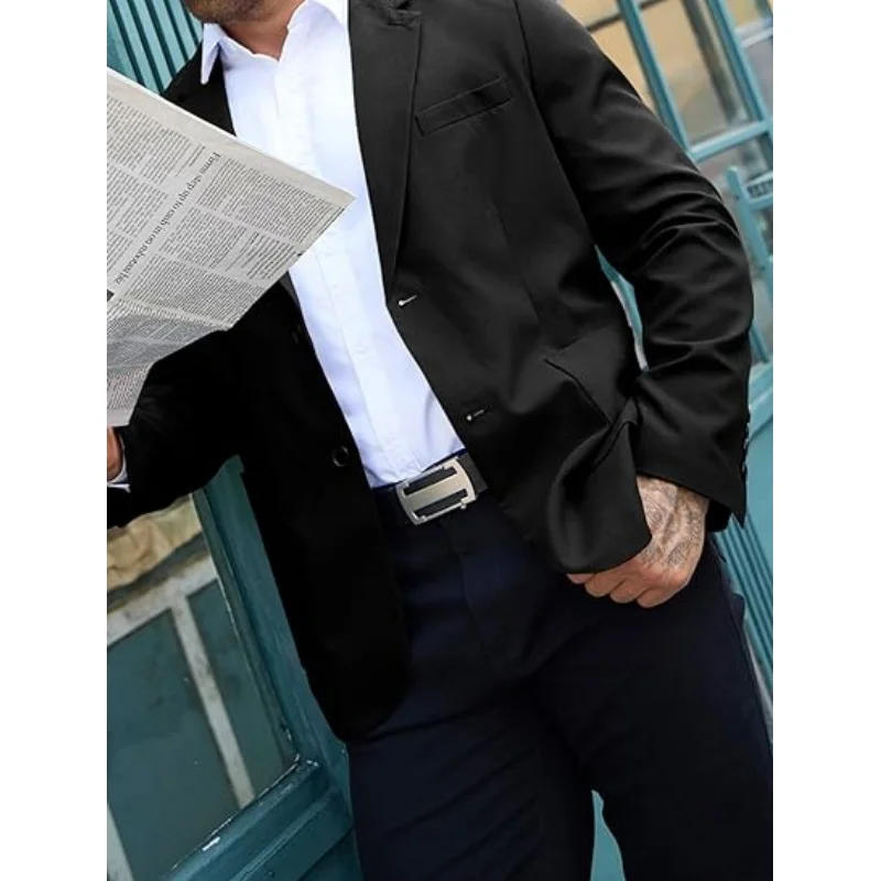 Men Jacket Thin Casual Suit Suede Slim Jacket Lined Single Breasted Coat European Size M-XXL
