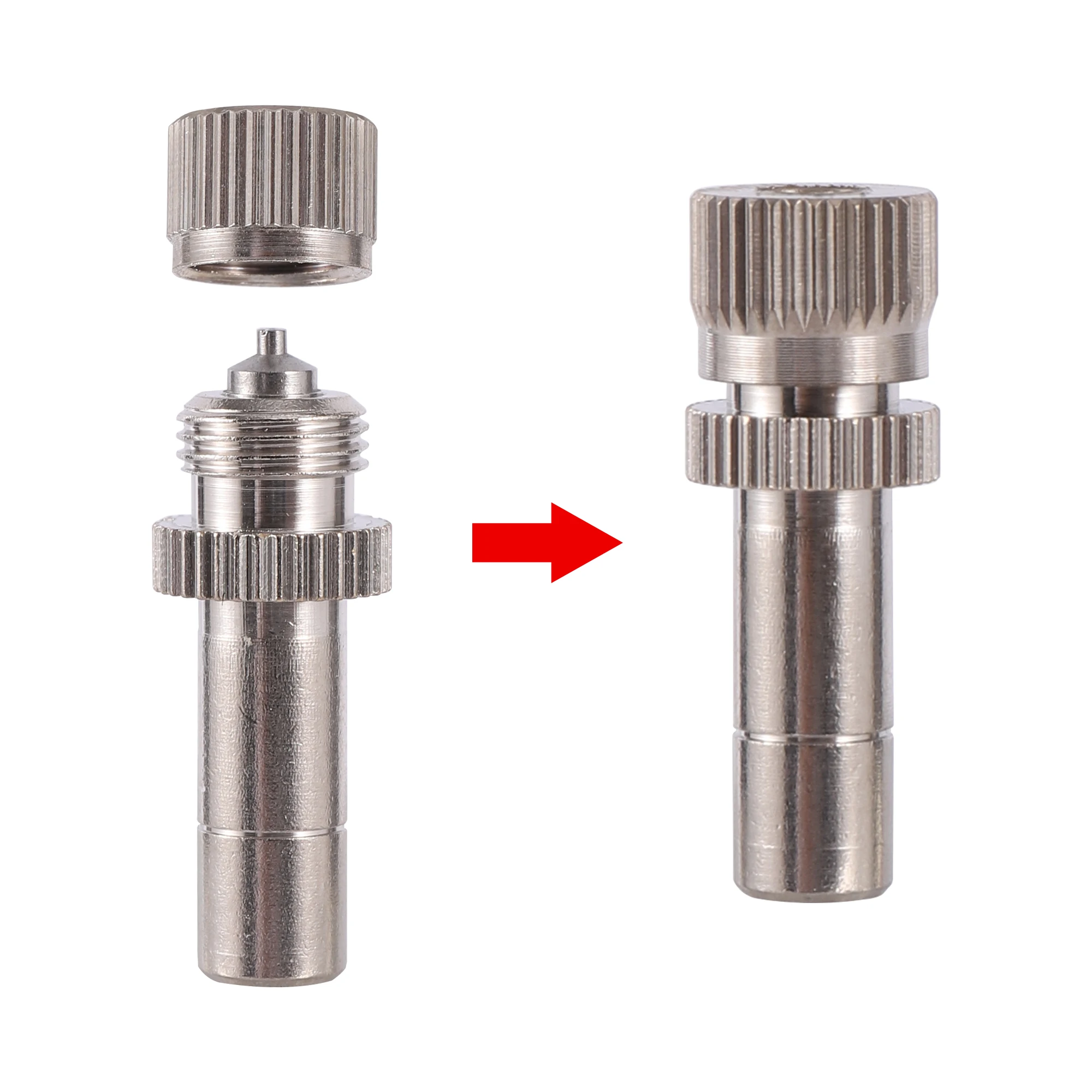3Pcs 6mm Push-In Slide Lock Quick Connect Atomizing Landscape Nozzle 0.1-0.6mm Atomizing Nozzle With Filter Low Pressure