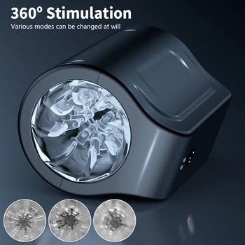 Automatic Rotation Male Masturbator Cup Double Channel Soft Silicone Reality Vagina Masturbation Machine Adult Sex Toys for Me 4